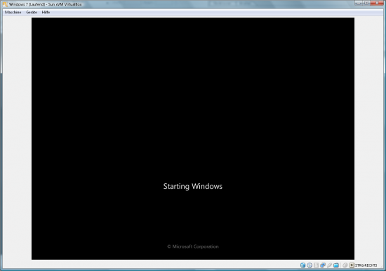 Windows 7 startet...