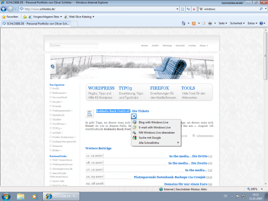 Internet Explorer 8 Schnellinfos