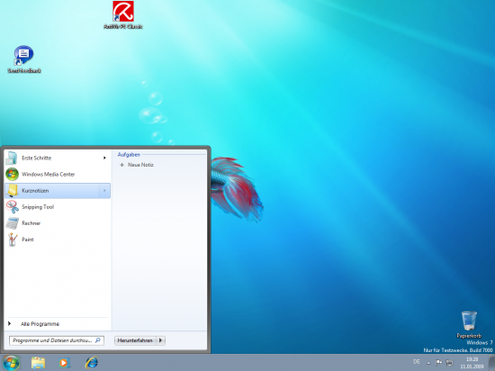 Windows 7 Sprunglisten
